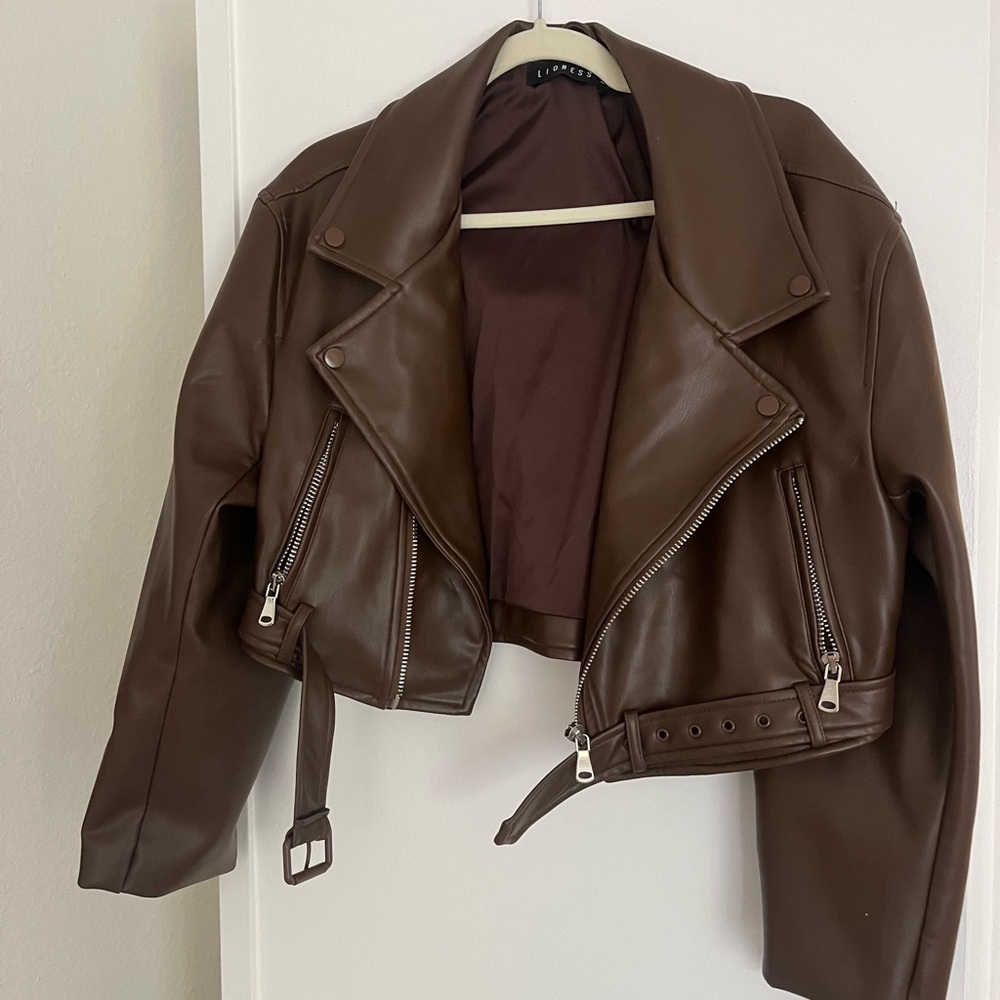 Princess Polly Brown Leather Jacket